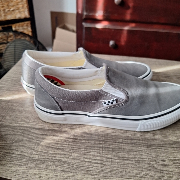 Vans Men's Charcoal Slip-On Sneakers - Picture 2 of 4